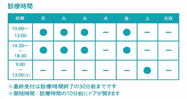 2026年4月以降の診療時間